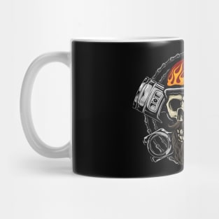 skull chain piston rider Mug